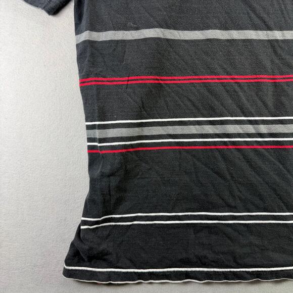 Ecko Unltd. Men's X-Large Black Red White Striped Short Sleeve Polo Shirt - Picture 3 of 10